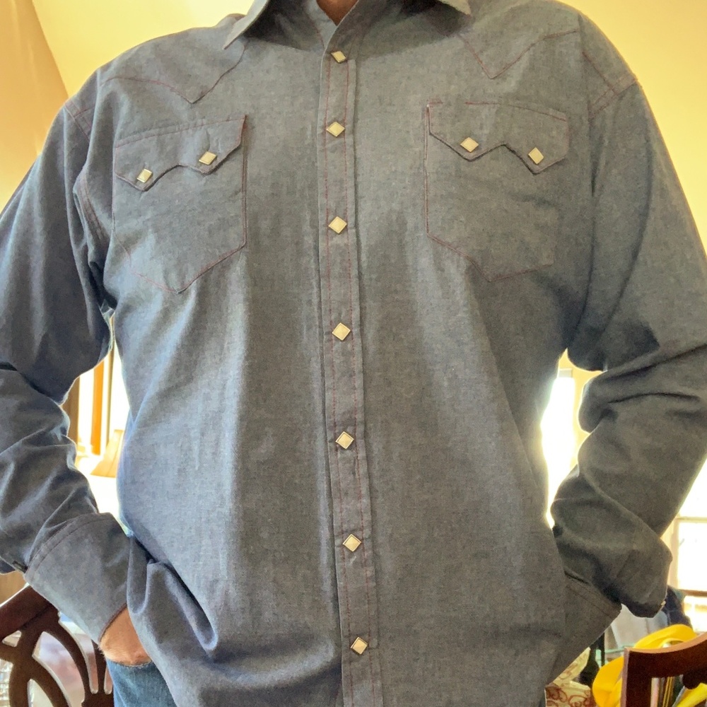 Authentic Rockmount Chambray Western Shirt